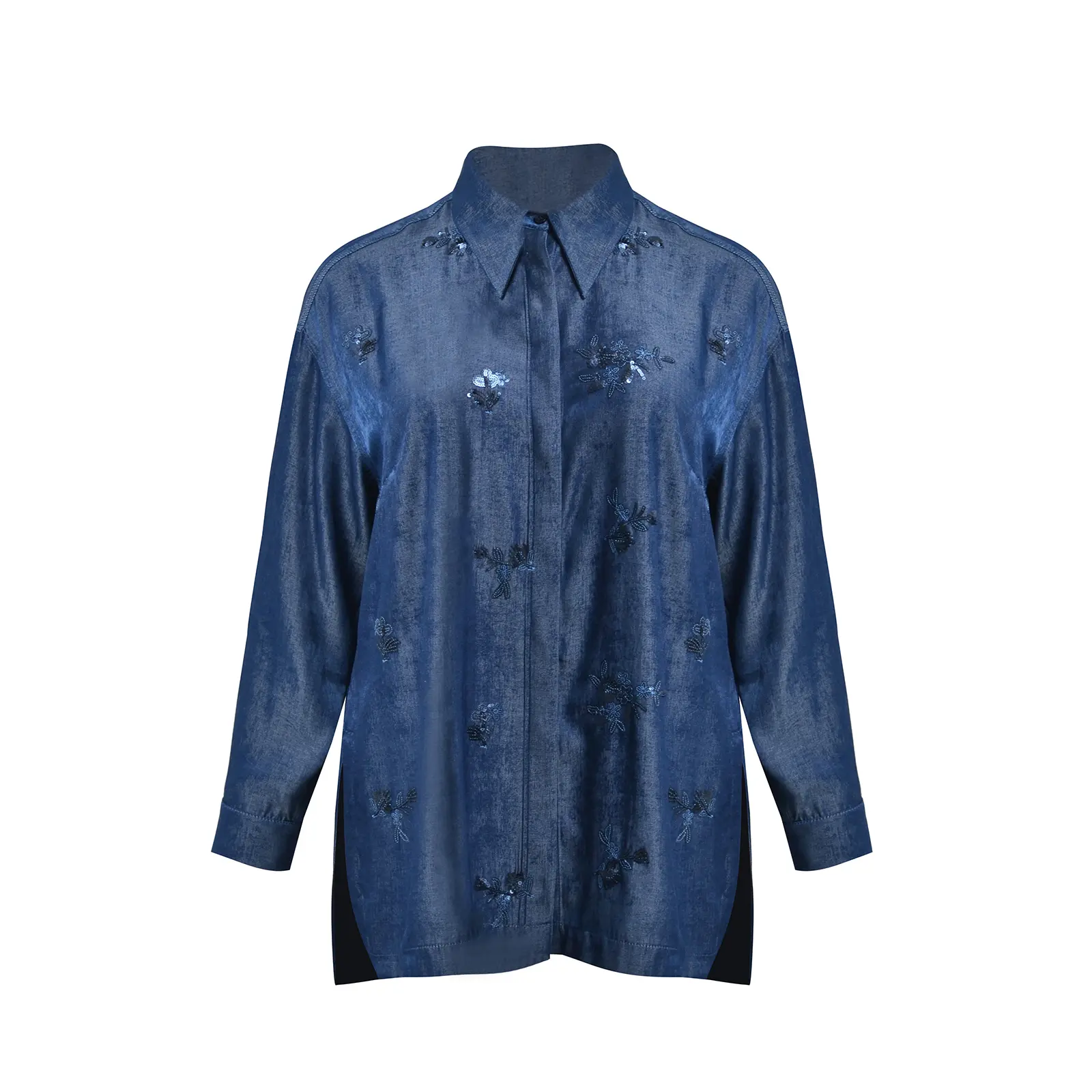 Mat Fashion Women's Bleu Long Sleeve Shirt