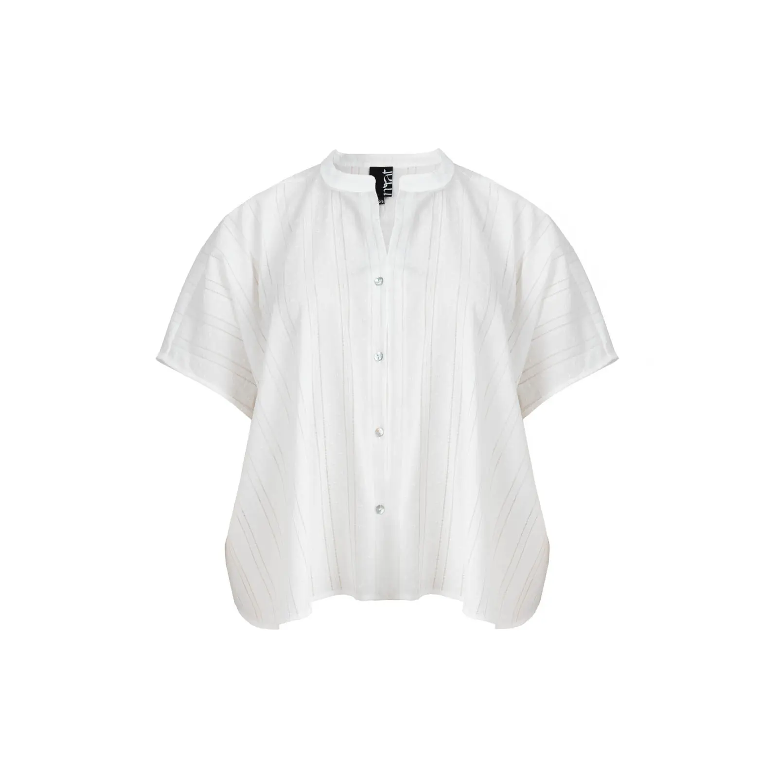 Mat Fashion Women's Blanc Fully Embroidered Shirt