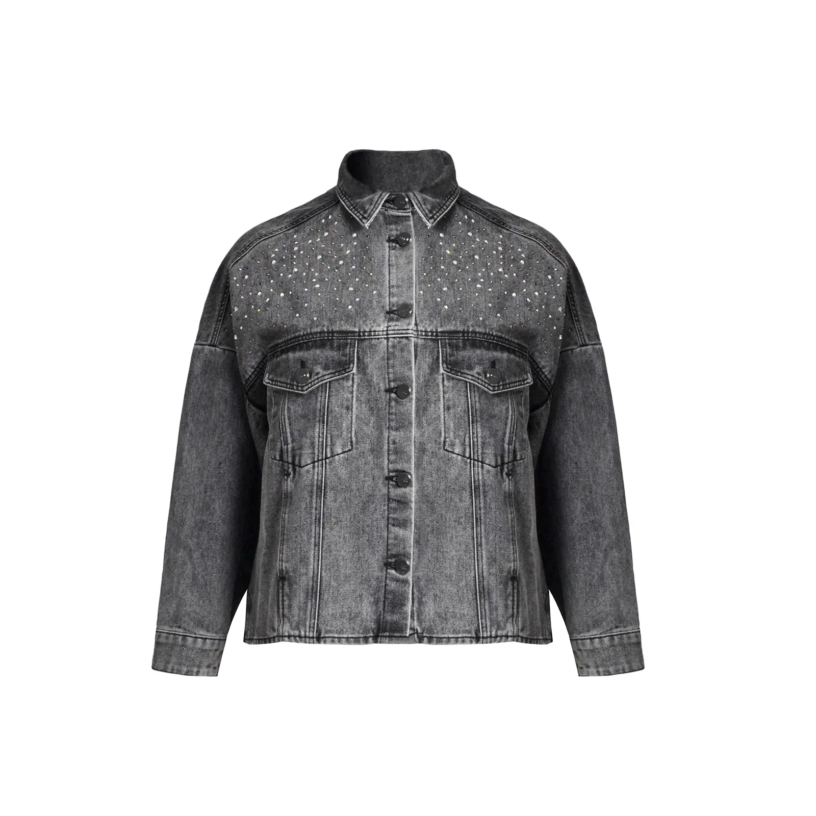 Damen Jeansjacke mit Verzierungen Mat Fashion