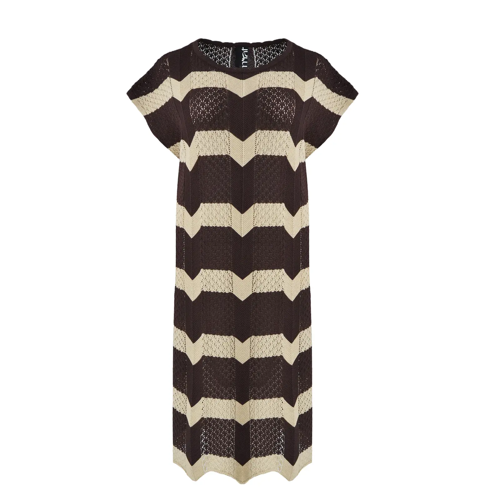 Mat Fashion Women's Marron Midi Knit Dress