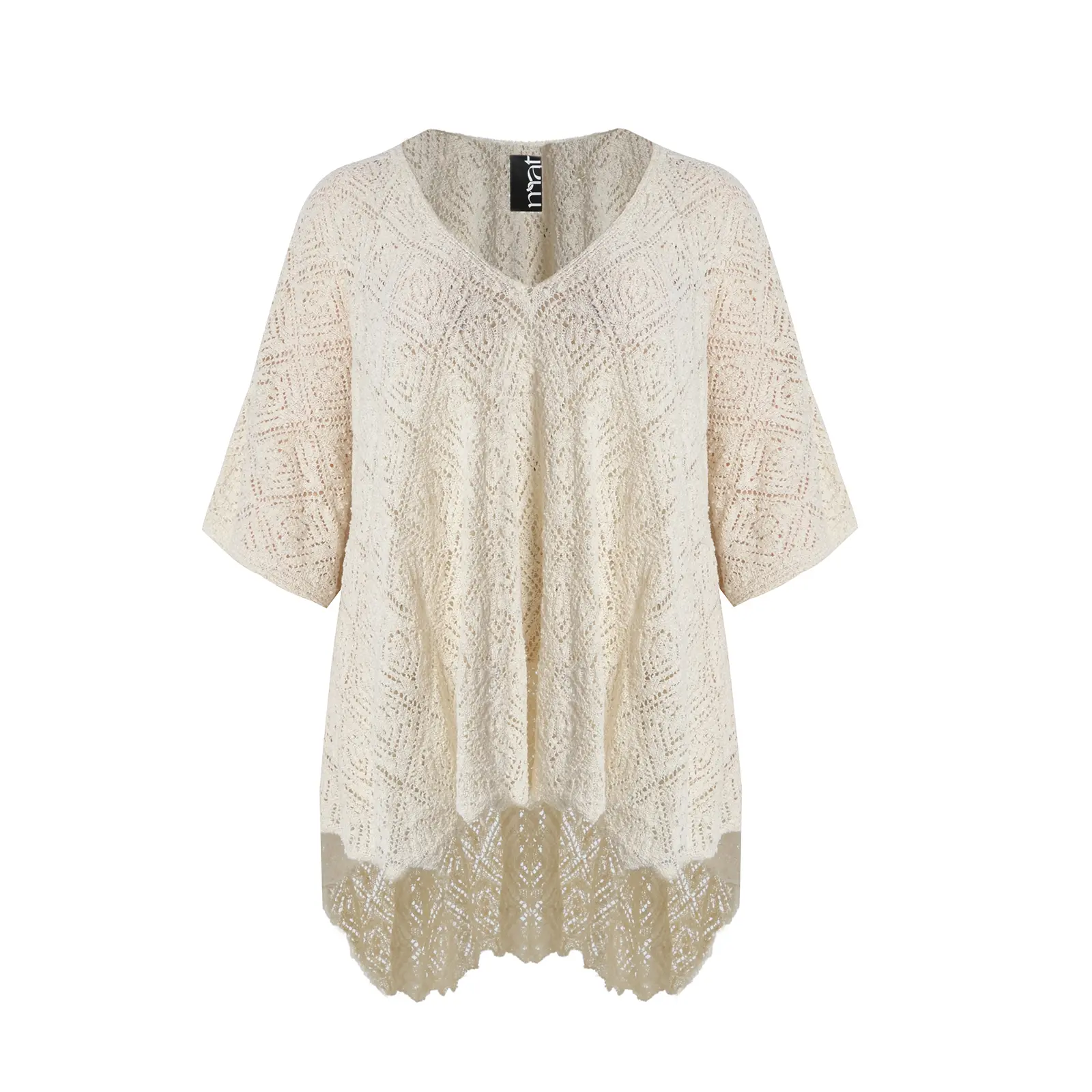 Mat Fashion Women's Beige Knit Blouse