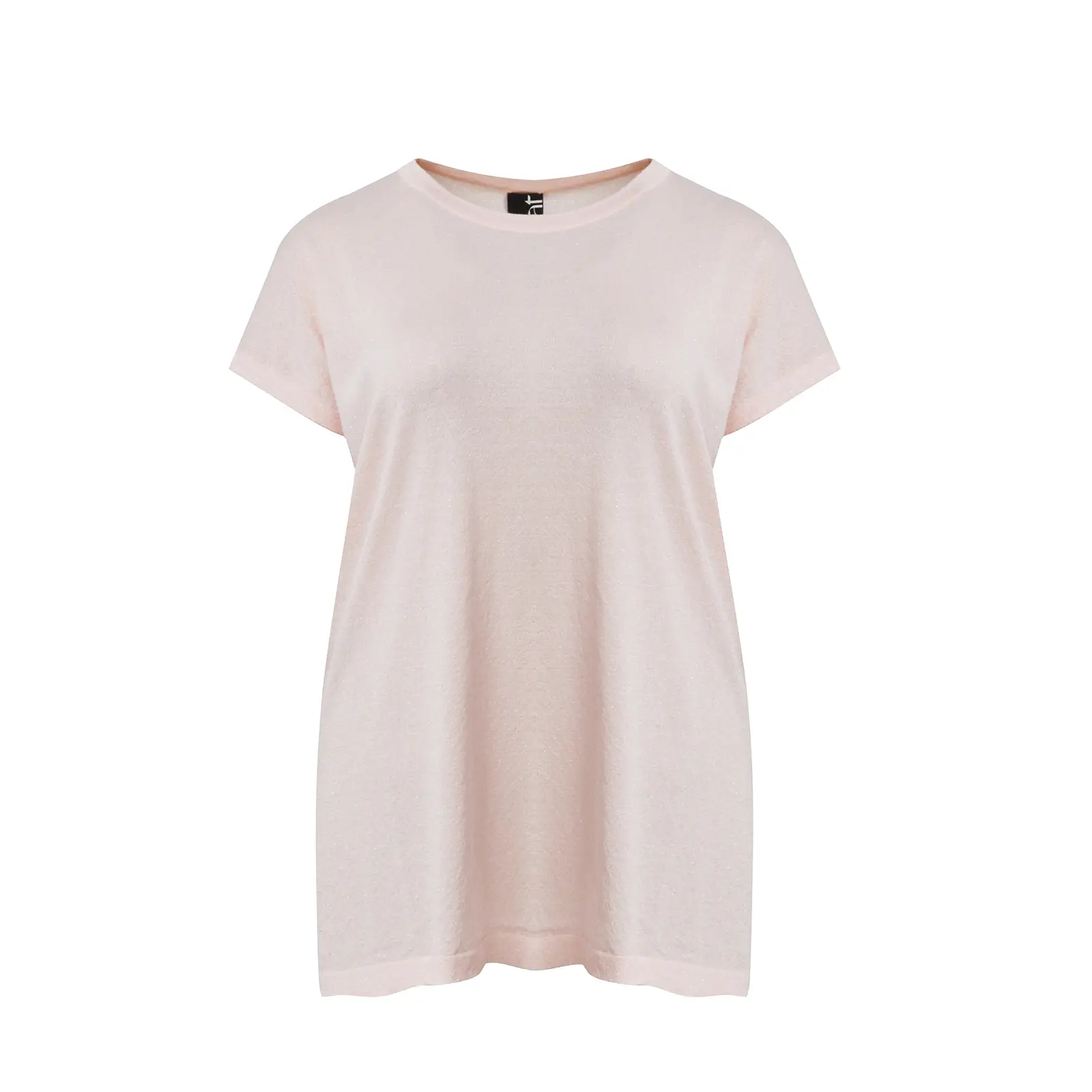 Mat Fashion Women's Rose Mesh T-Shirt Lurex