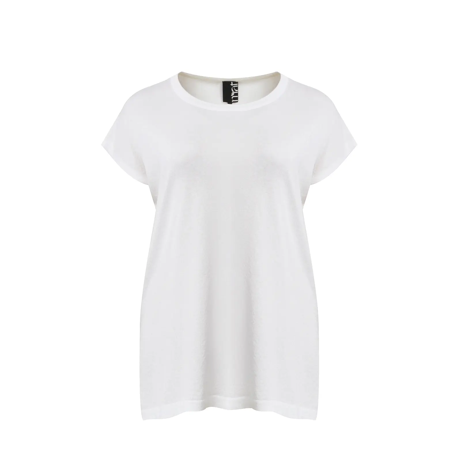 Mat Fashion Women's Blanc Mesh T-Shirt Lurex