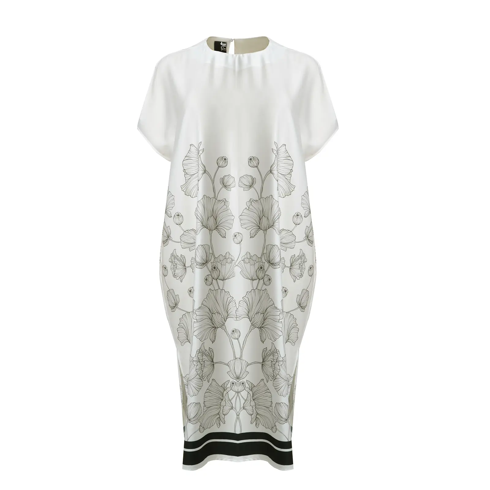 Robe stampata floreale in satin donna