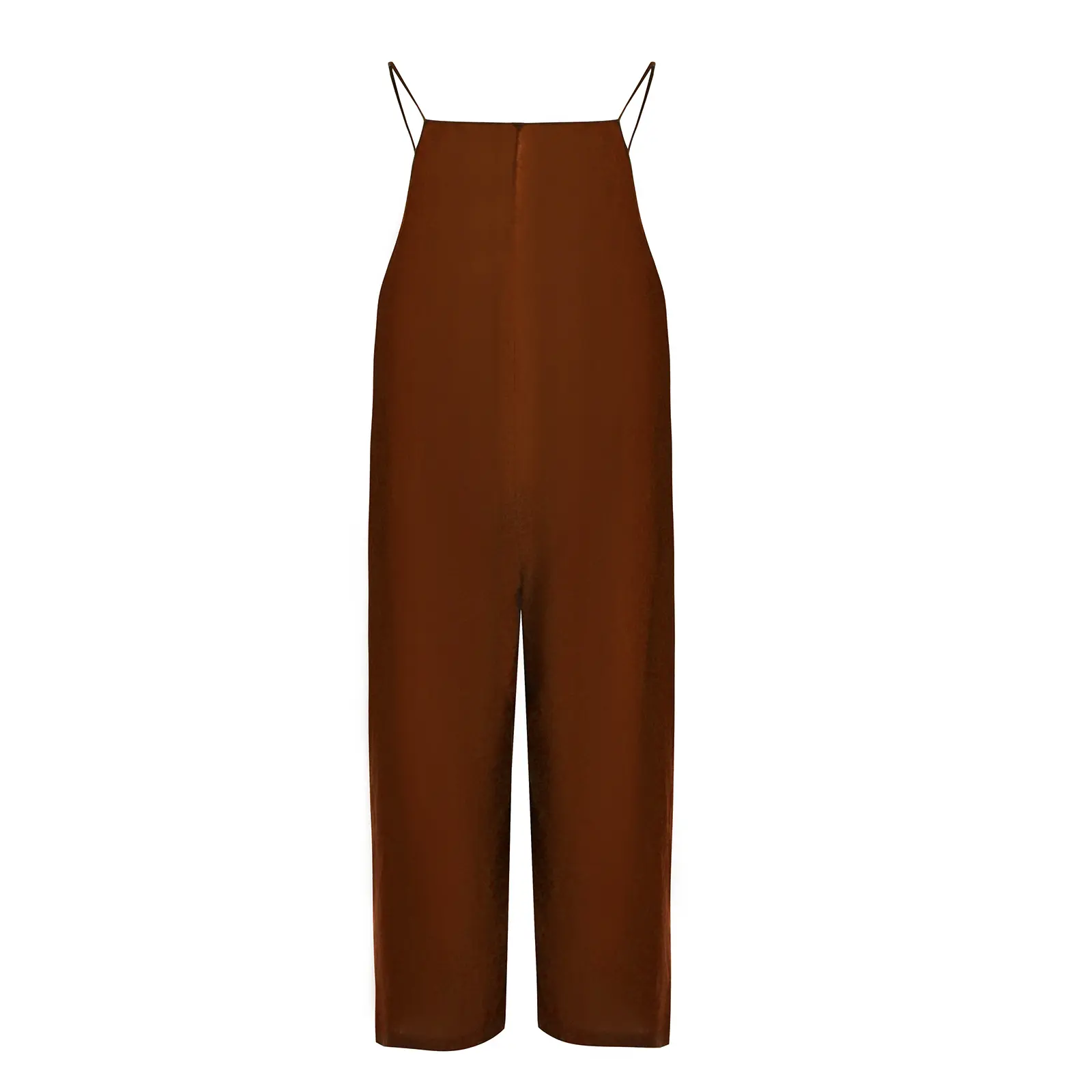 Combinaison minimalista a spalline sottili in misto lino donna