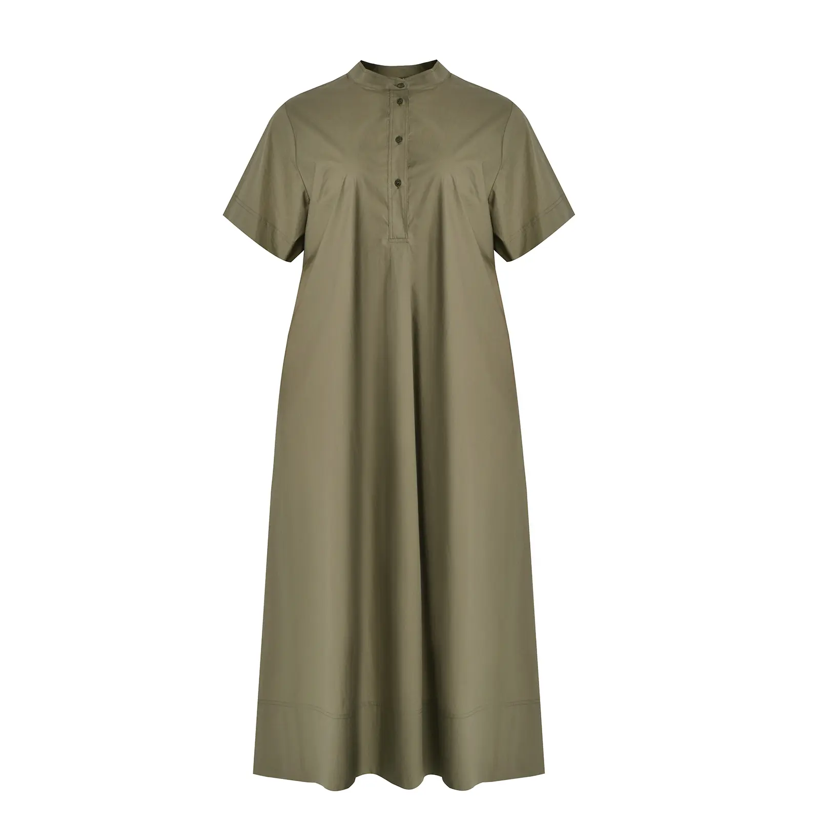 Mat Fashion Women's Vert Mandarin Collar Shirt Dress