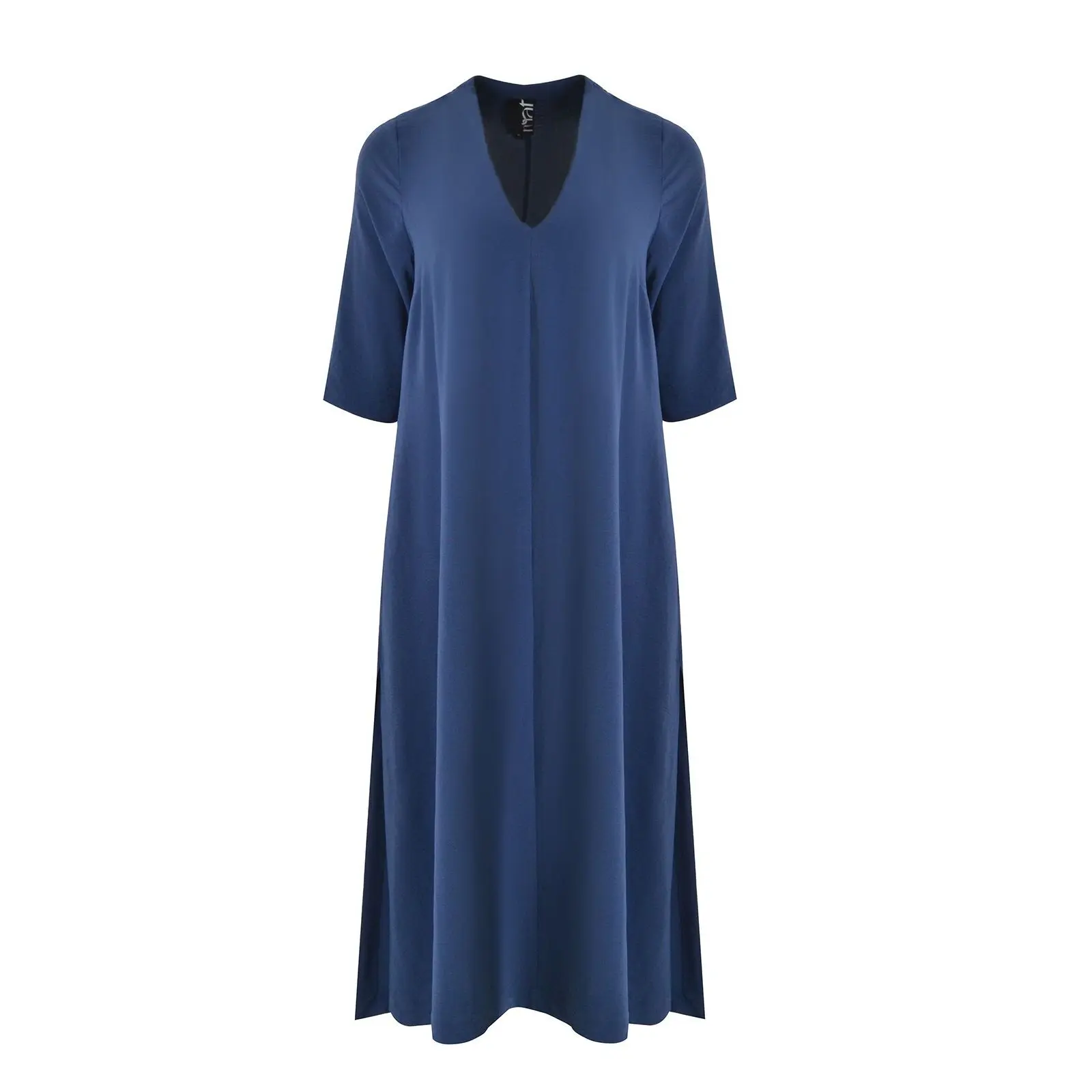 Mat Fashion Women's Bleu Long Crepe Dress