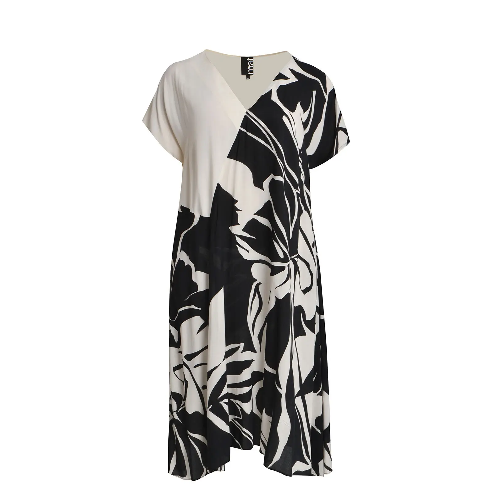 Mat Fashion Women's Noir V-Neck Dress For