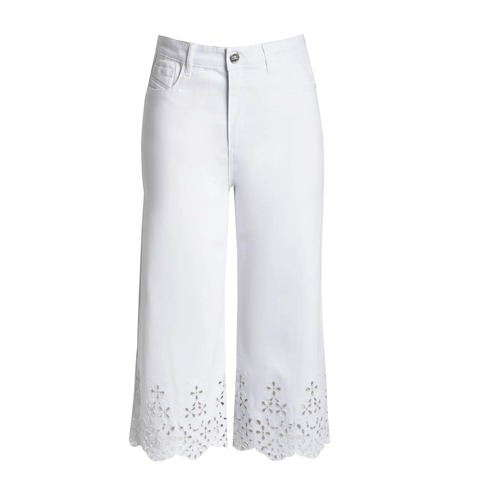Jeans ricamati donna  Wide Leg