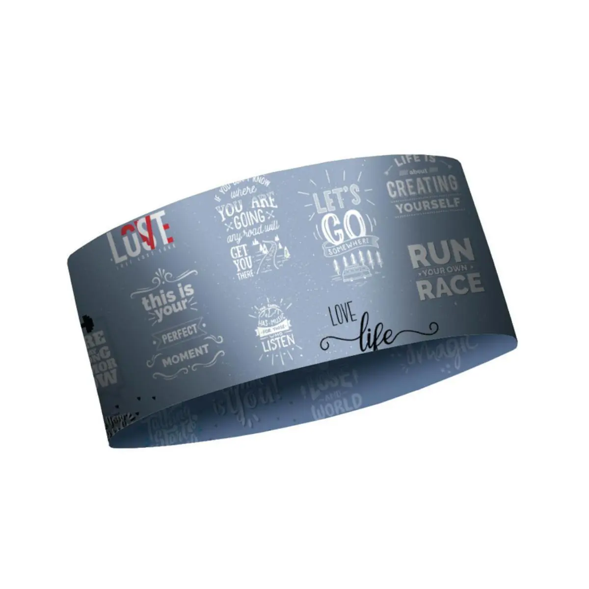 Matt Unisex Gris Luminous Headband Quote