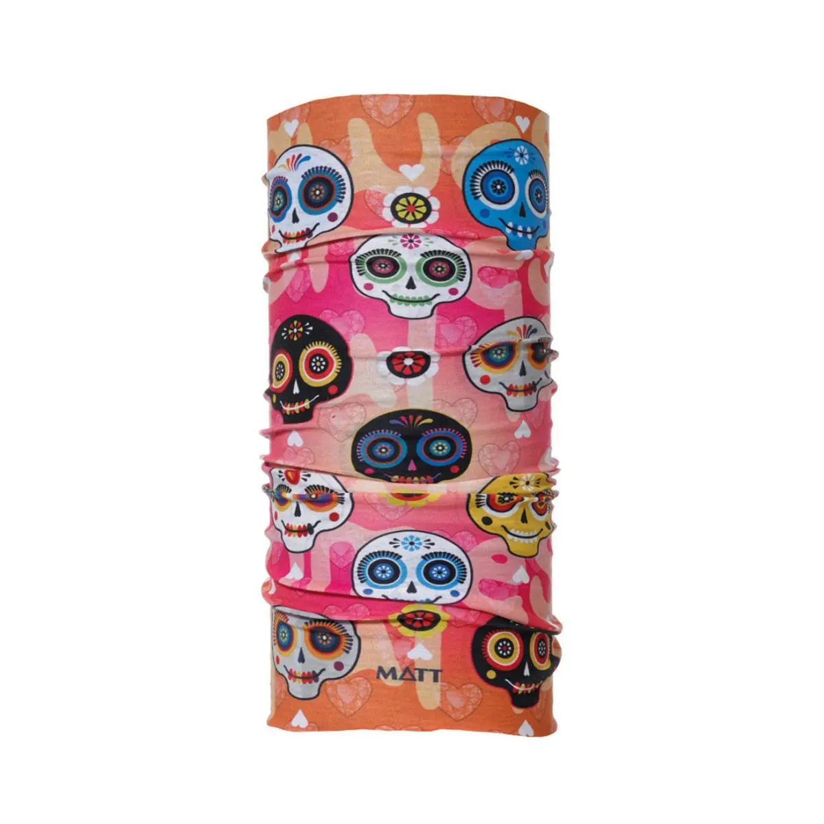 Matt Unisex Kids Multicolore Kids Microfibre Neck Warmer Awesome Skull