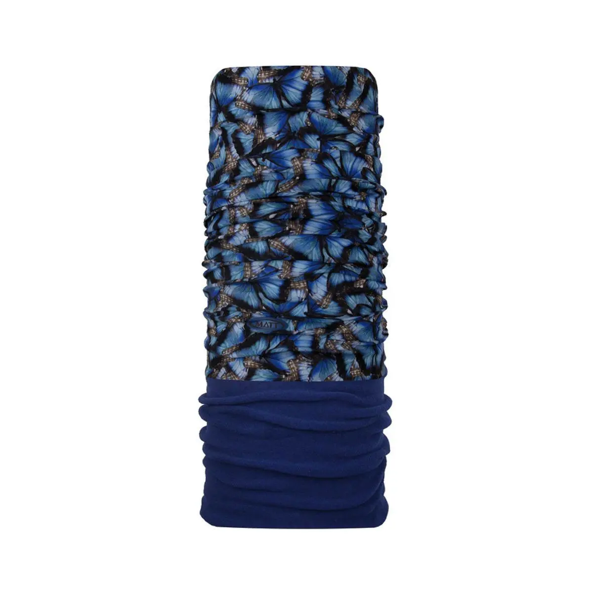 Matt Unisex Bleu Polartec Microfibre Neck Warmer Mariposas