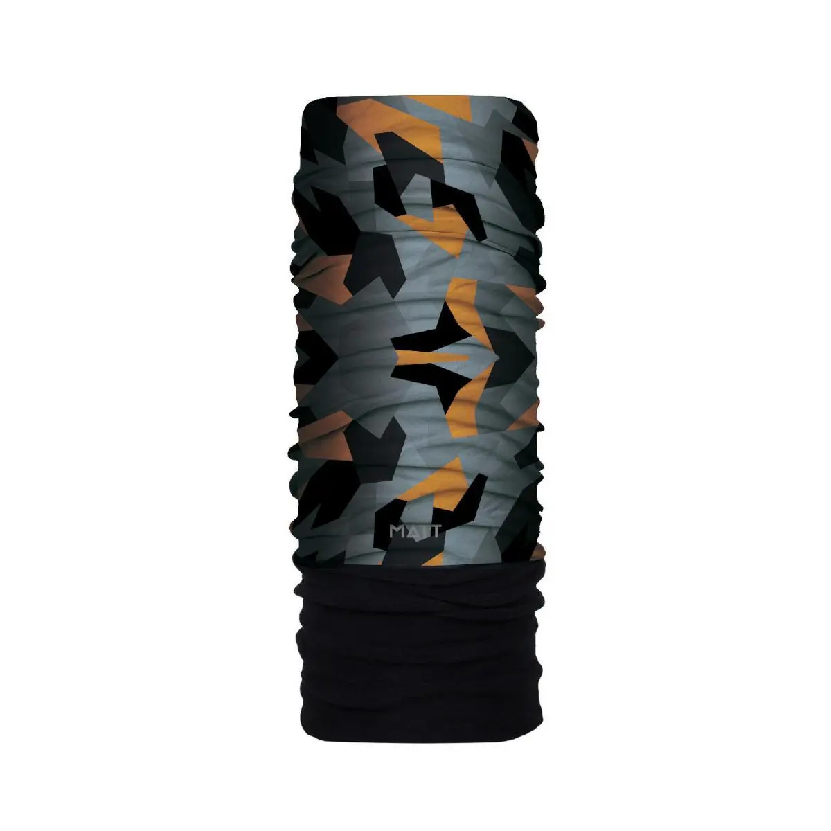 Matt Unisex Orange Polartec Microfibre Neck Warmer Geometric