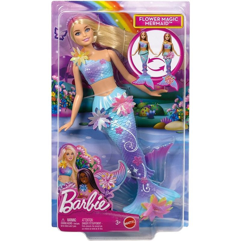 0194735287925 - Barbie Meerjungfrau mit magischen Blüten blond Puppe