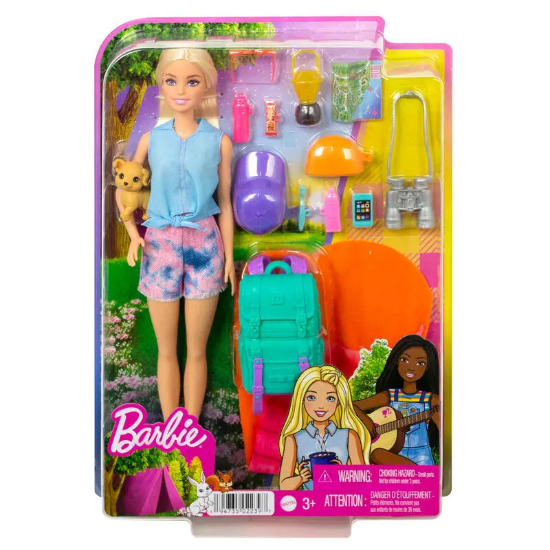 0194735022397 - Puppe Barbie “It takes two! Camping” Spielset mit Malibu Puppe Hündchen und Accessoires