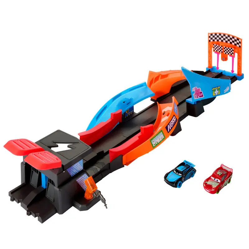 0194735156733 - Pixar - Cars Glow Racers Launch & Criss-Cross Glow Race Playset (HPD80)