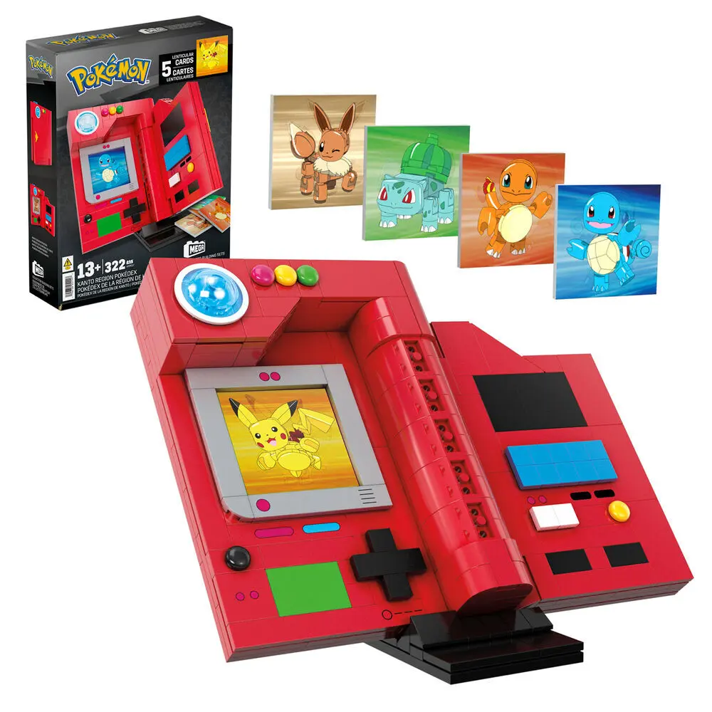 0194735251117 - MegaBloks Konstruktionsspielzeug MEGA Pokémon Kanto-Region Pokédex Bauset für Sammler