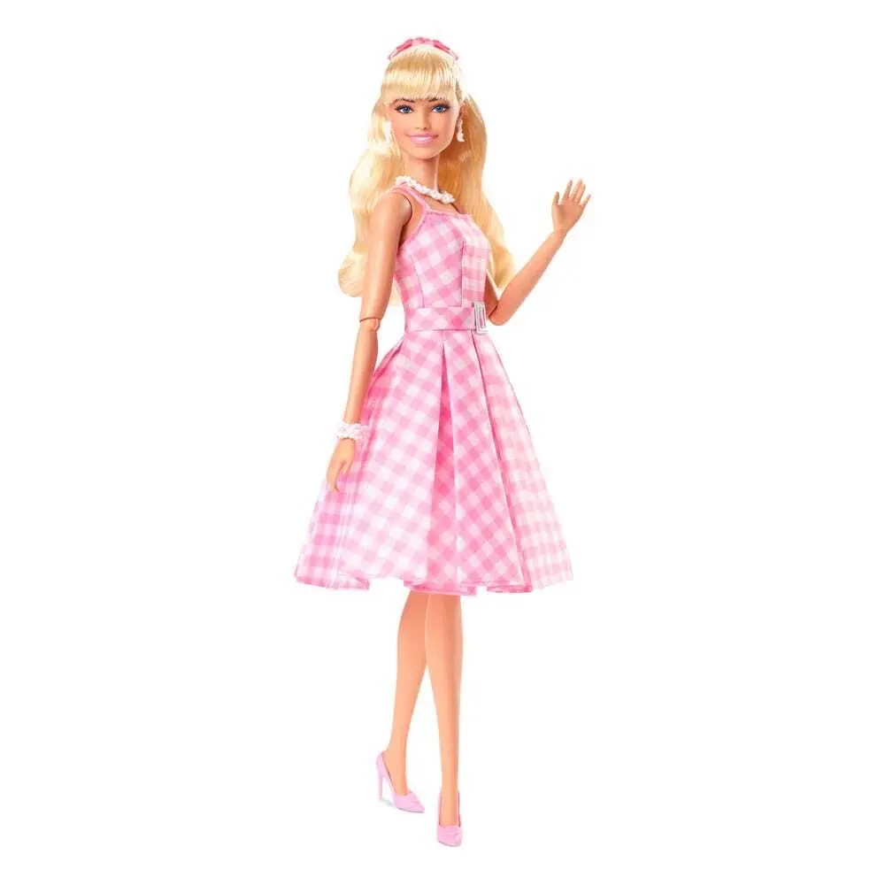 0194735160709 - Barbie Signature The Movie - Margot Robbie als Barbie Puppe zum Film im rosa-weißen Karo-Kleid Spielfigur
