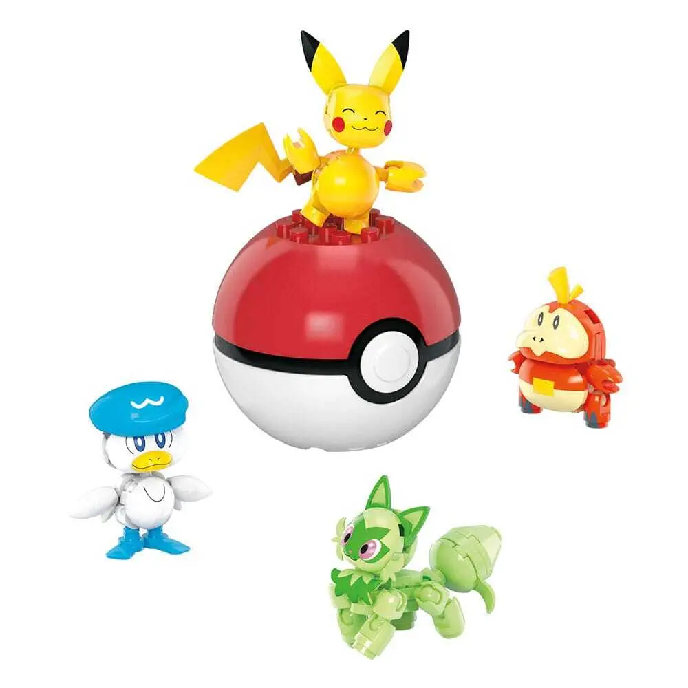 0194735170517 - Mega Construx - Pokeball 5 Pack - Paldea Partners (4 new figs + ball) - Scarlet & Violet