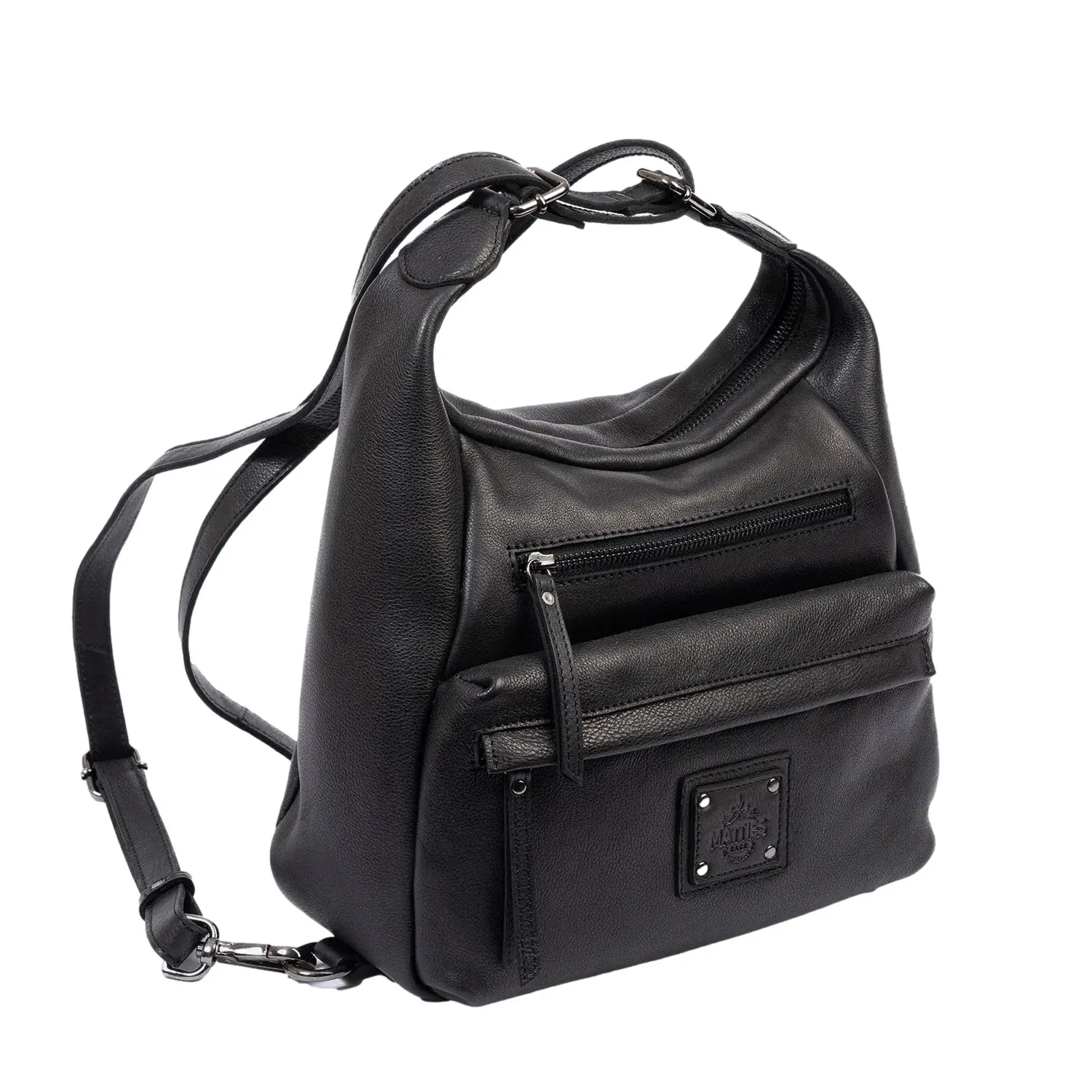 Matties Bags Women's Noir Natural Leather Shoulder Bag