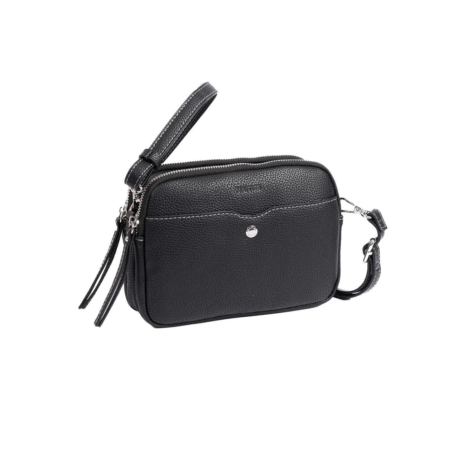 Matties Bags Women's Noir ’S Double Zip Shoulder Bag