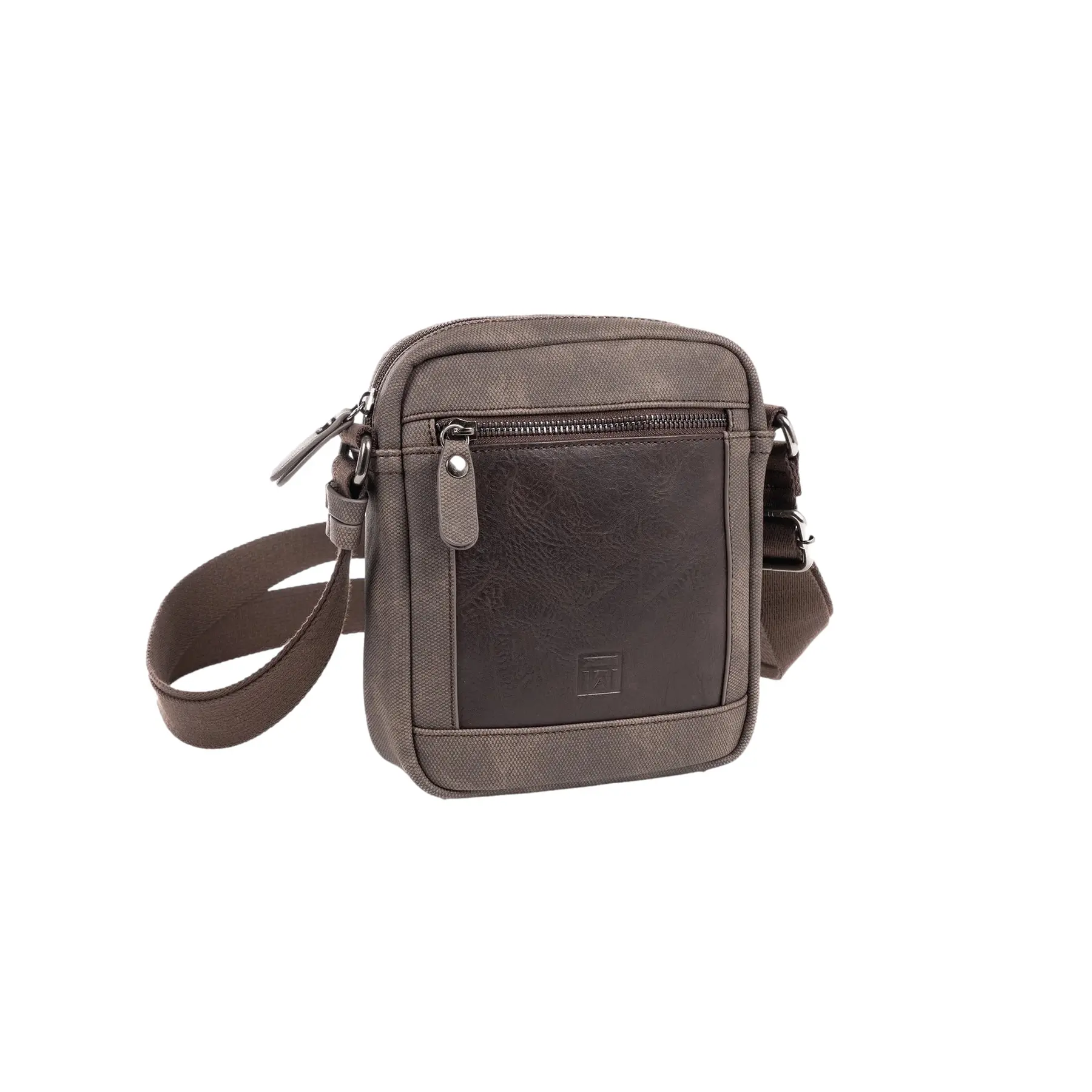 Matties Bags Men's Marron Canvas Shoulder Bag For Everyday Use