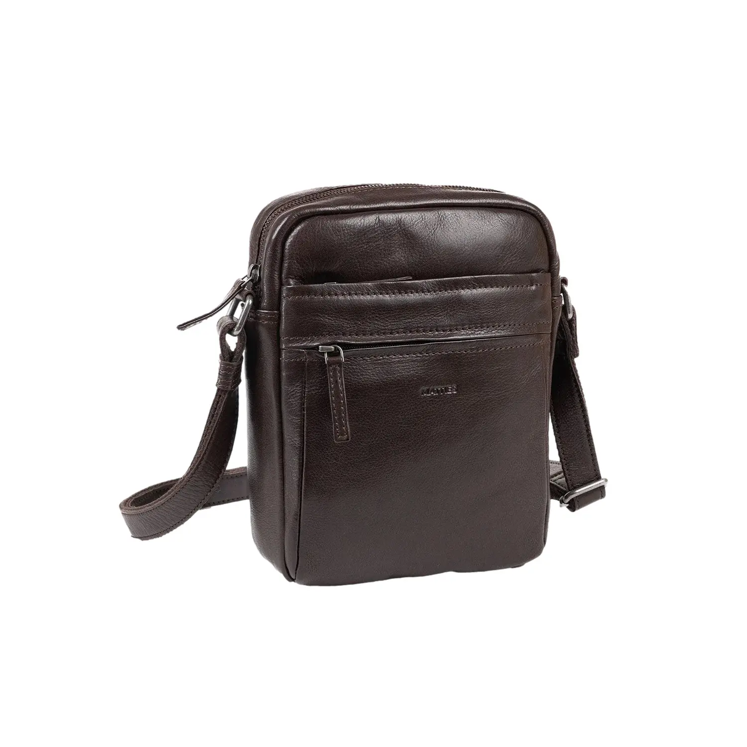Matties Bags Men's Marron Natural Leather Shoulder Bag