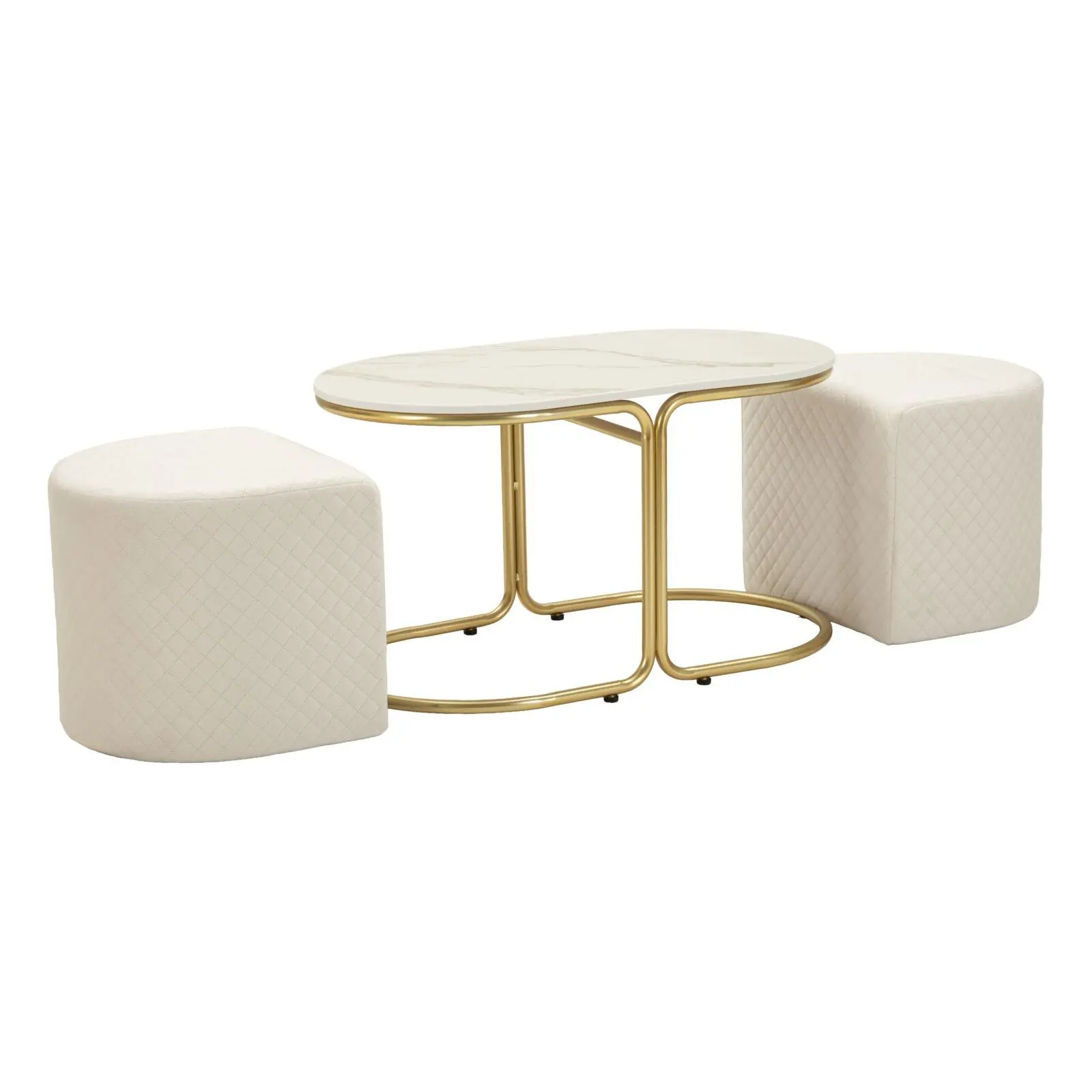Couchtisch mit 2 Hockern Mauro Ferretti Relax