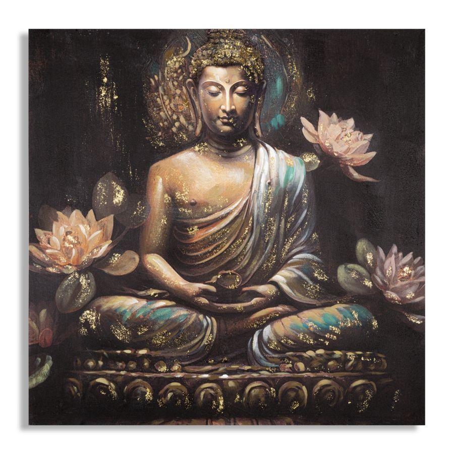 8024609364884 - Wanddekoration Leinwandmalerei Buddha A