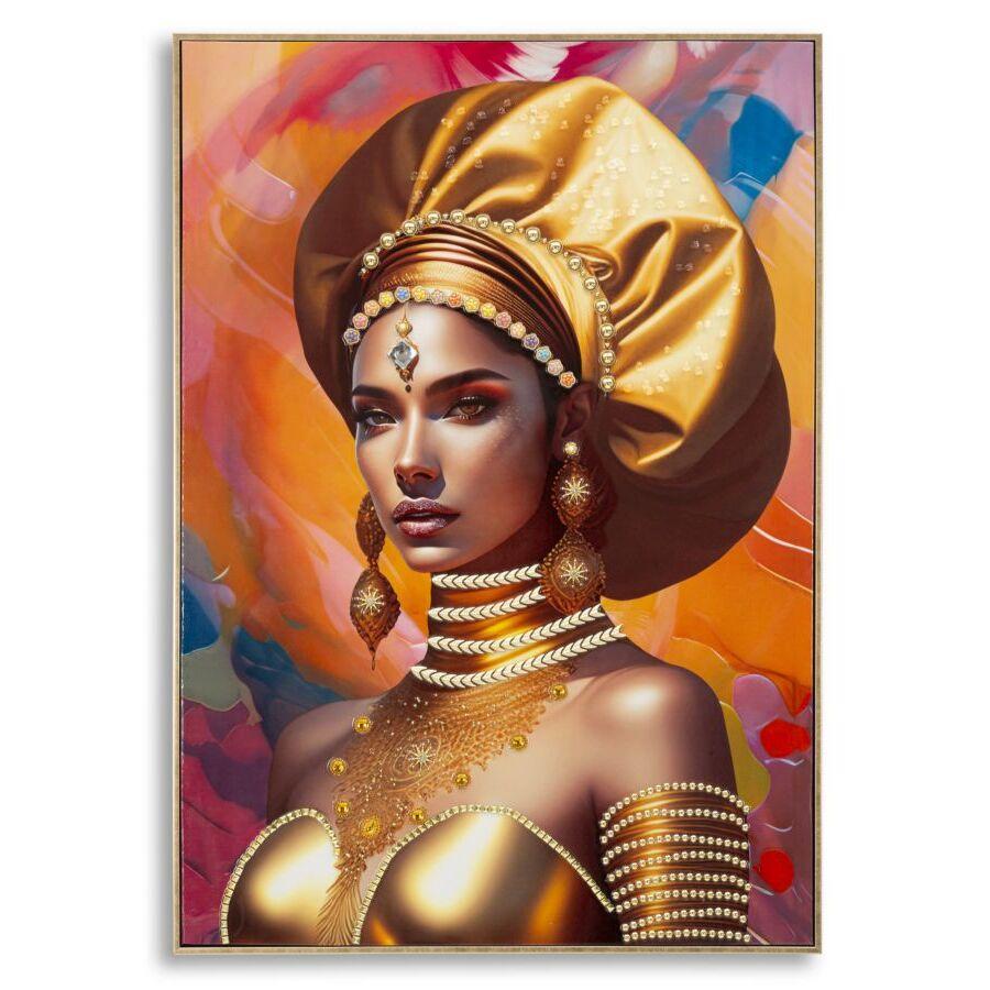 8024609368516 - Wanddekoration Leinwandmalerei mit Rahmen Samira