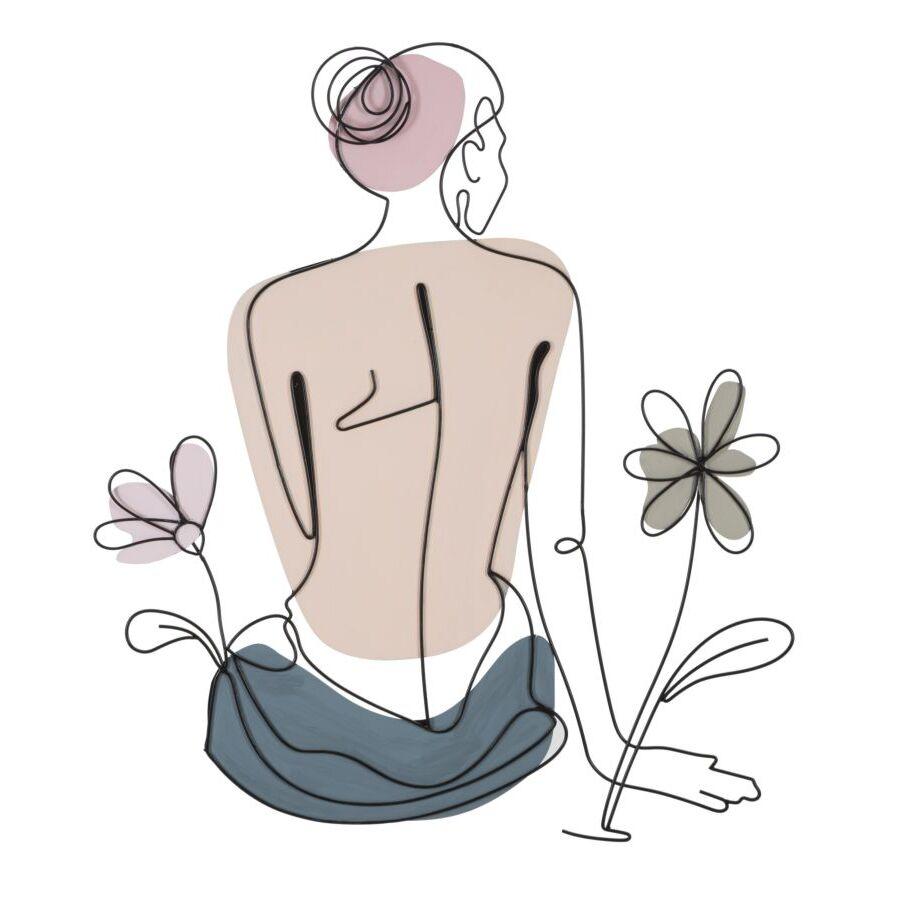 8024609372124 - Wanddekoration Lady Flower