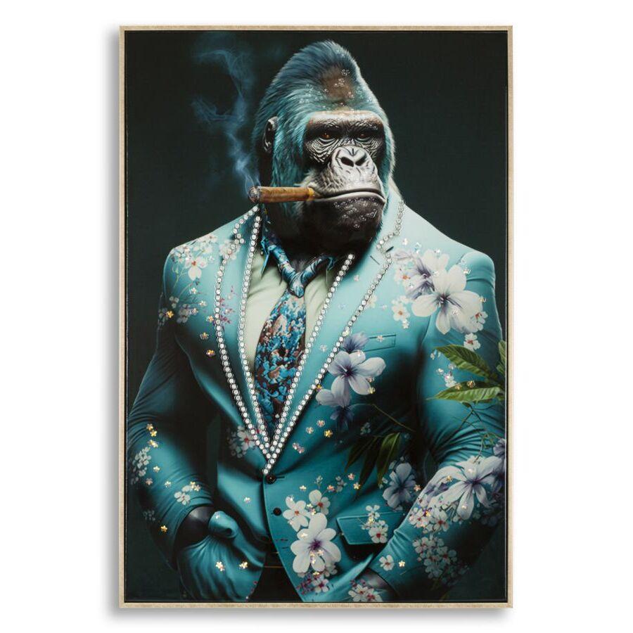 8024609375446 - Wanddekoration Leinwandmalerei mit Rahmen Laccato Kongy A