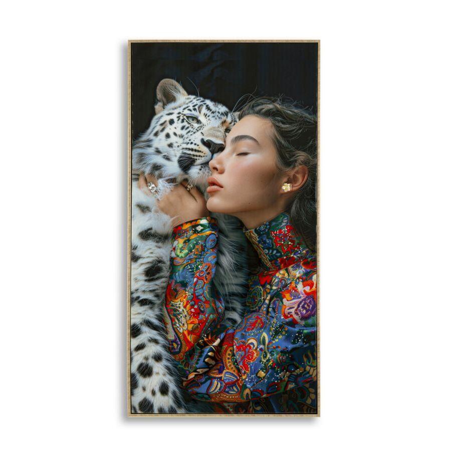 8024609381027 - Wanddekoration Leinwandmalerei mit Rahmen Laccato Moira A