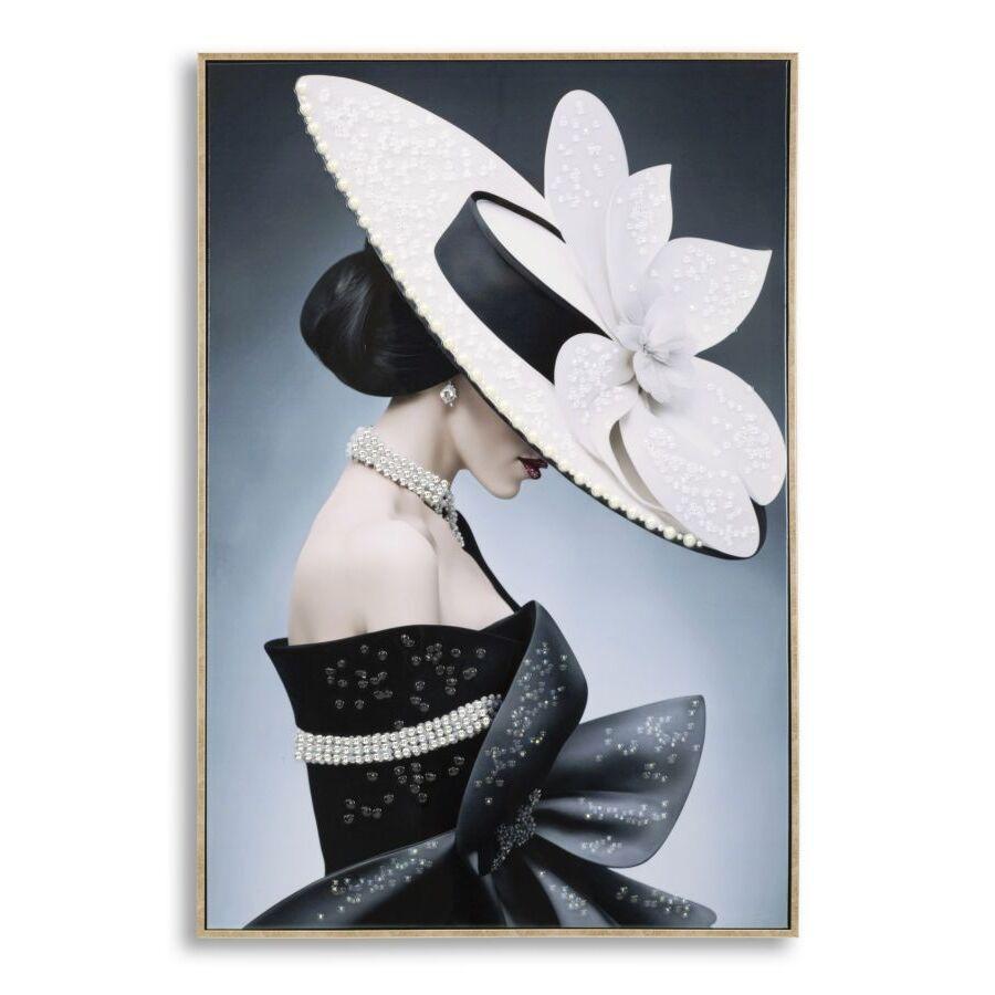 8024609381065 - Wanddekoration Leinwandmalerei mit Rahmen Laccato Marty