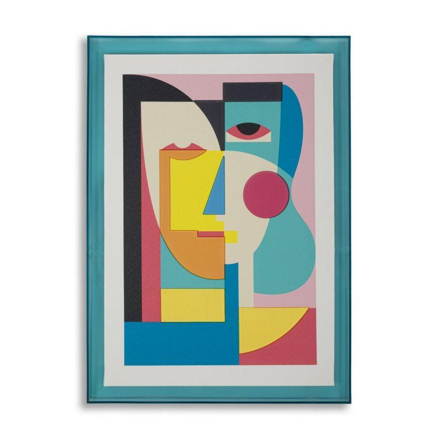 8024609381393 - Wanddekoration Kunstdruck auf Stern mit psychedelischem Rahmen Picassy