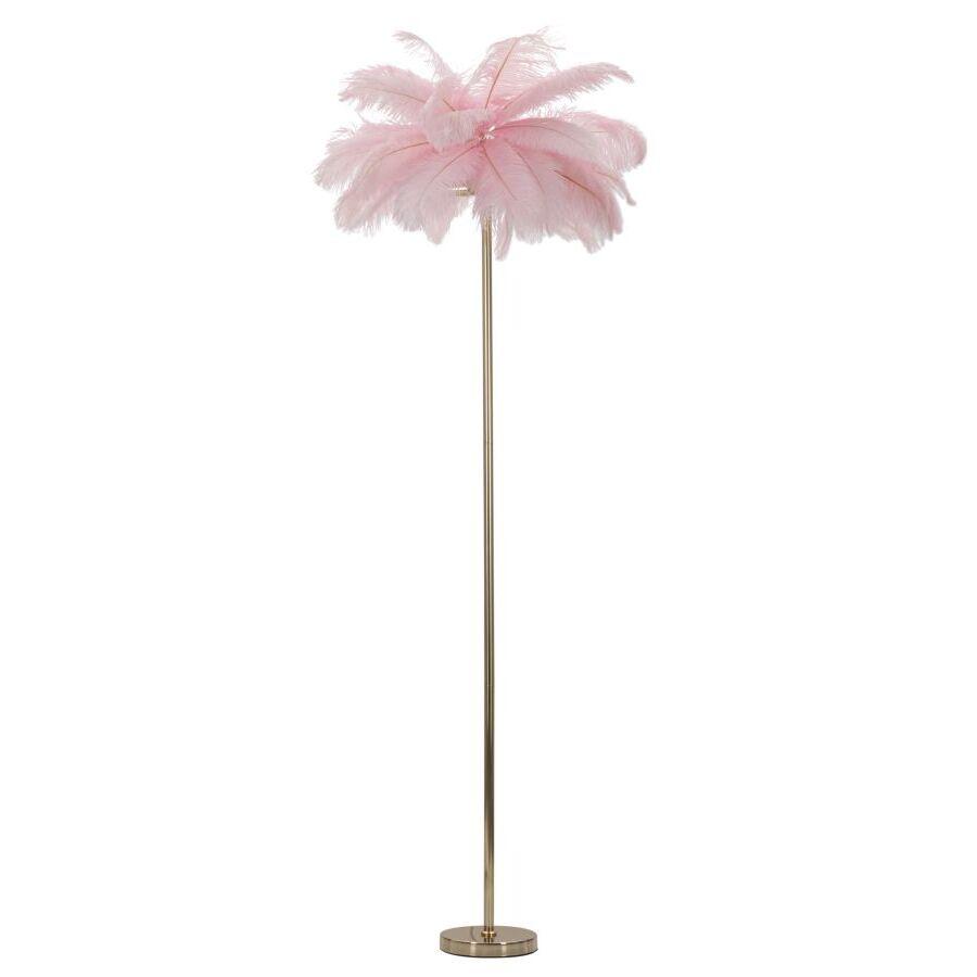 8024609366840 - Mauro Ferretti - Stehlampe mit Federlampenschirm und 3 Lichtpunkten h160cm Palm l Farbe Pink