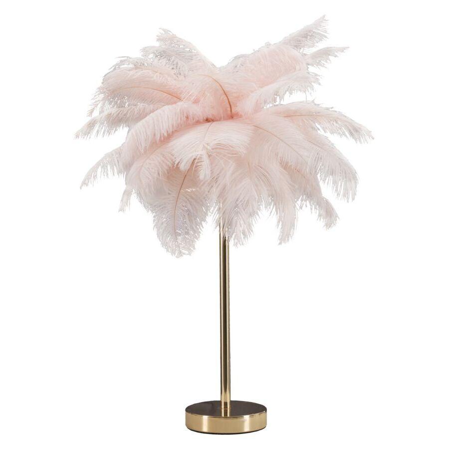 8024609366857 - Mauro Ferretti - Tischlampe mit Federlampenschirm und 2 Lichtpunkten Palm s Farbe Pink