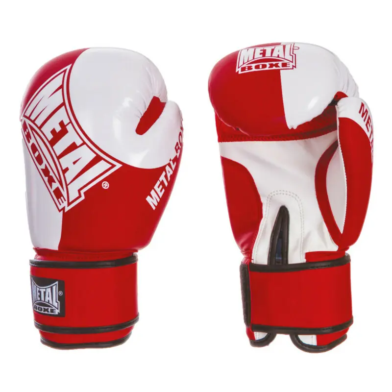 METALBOXE - Competition glove for English boxing enthusiasts. This highly technical glove, with its injected foam and Windtec ventilation system, offers excellent value for money., M, Rosso