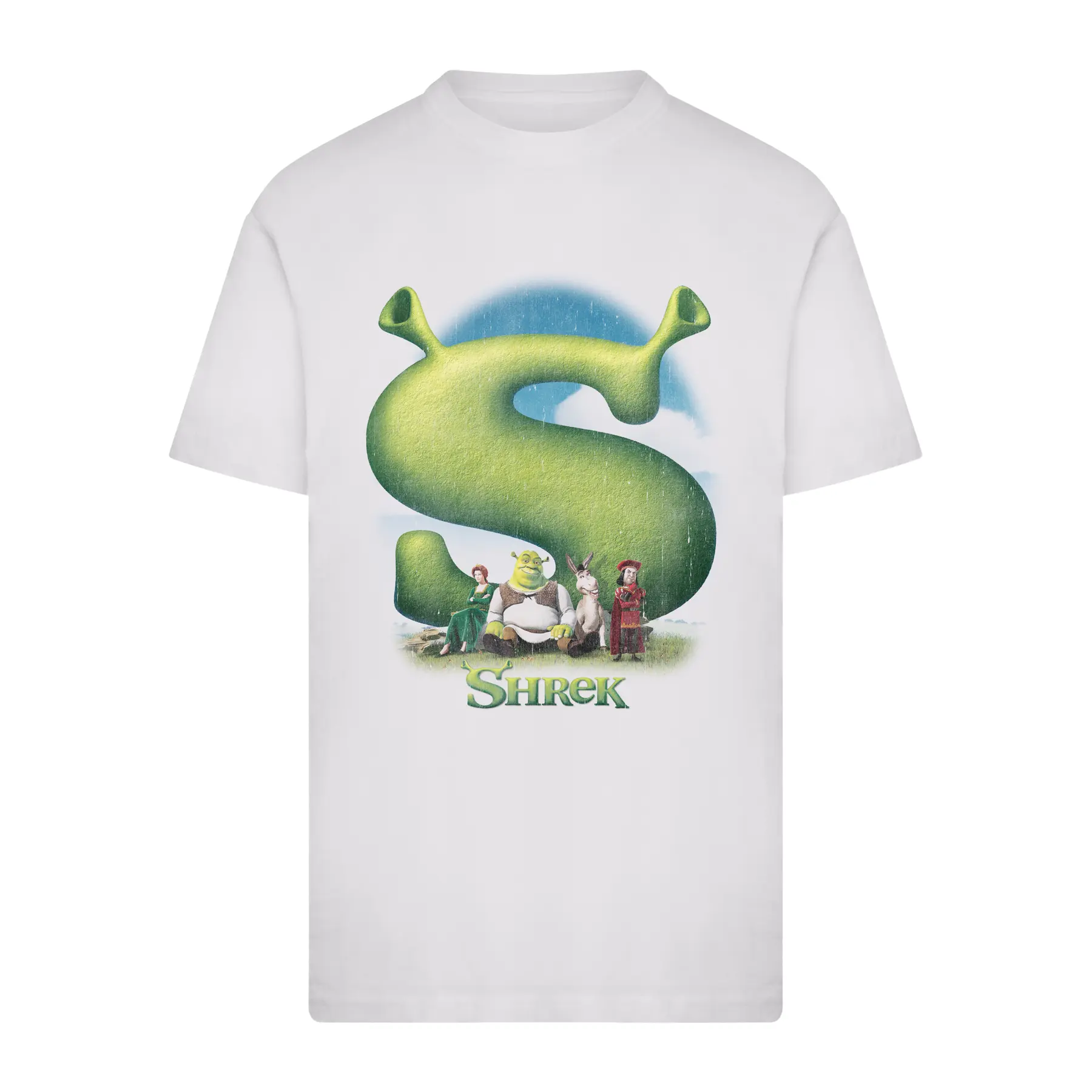 T-shirt Merchcode Shrek Distressed Poster