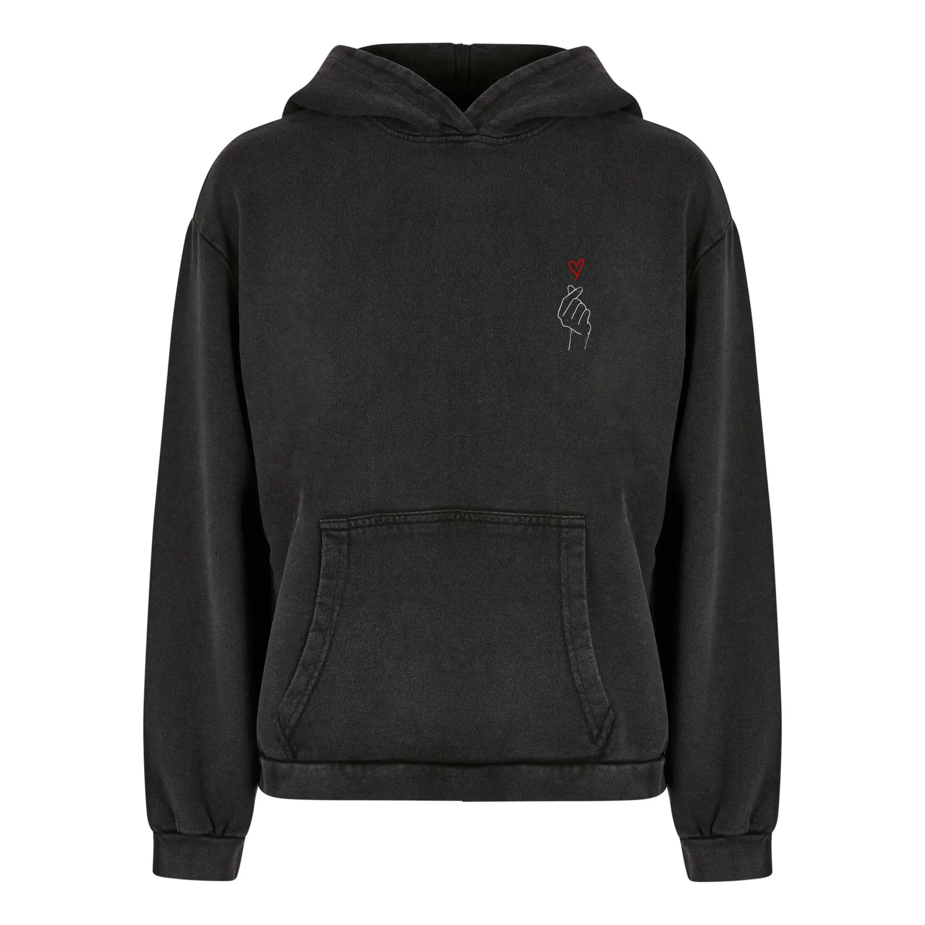 Felpa da donna  Heart Acid Washed