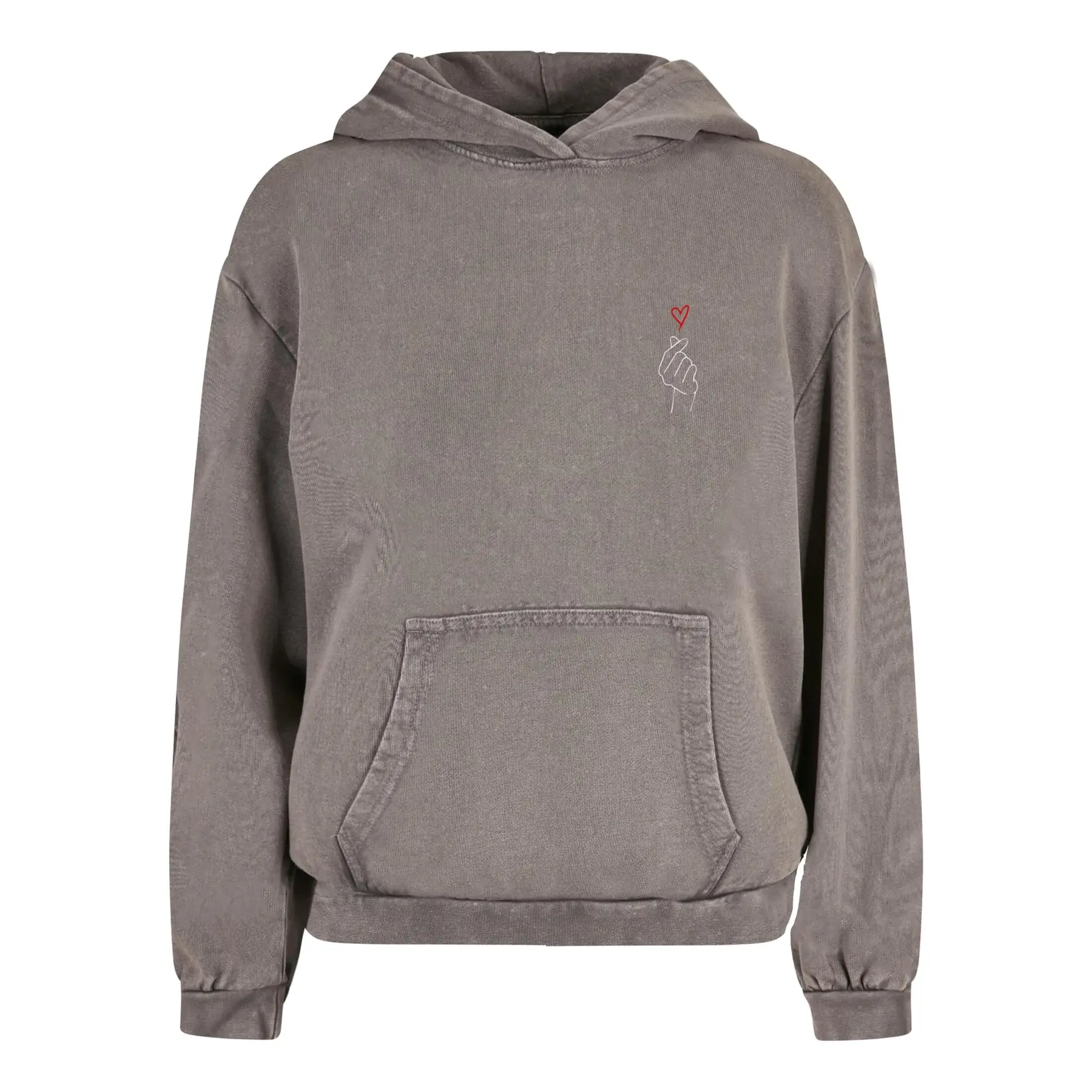 Felpa da donna  Heart Acid Washed