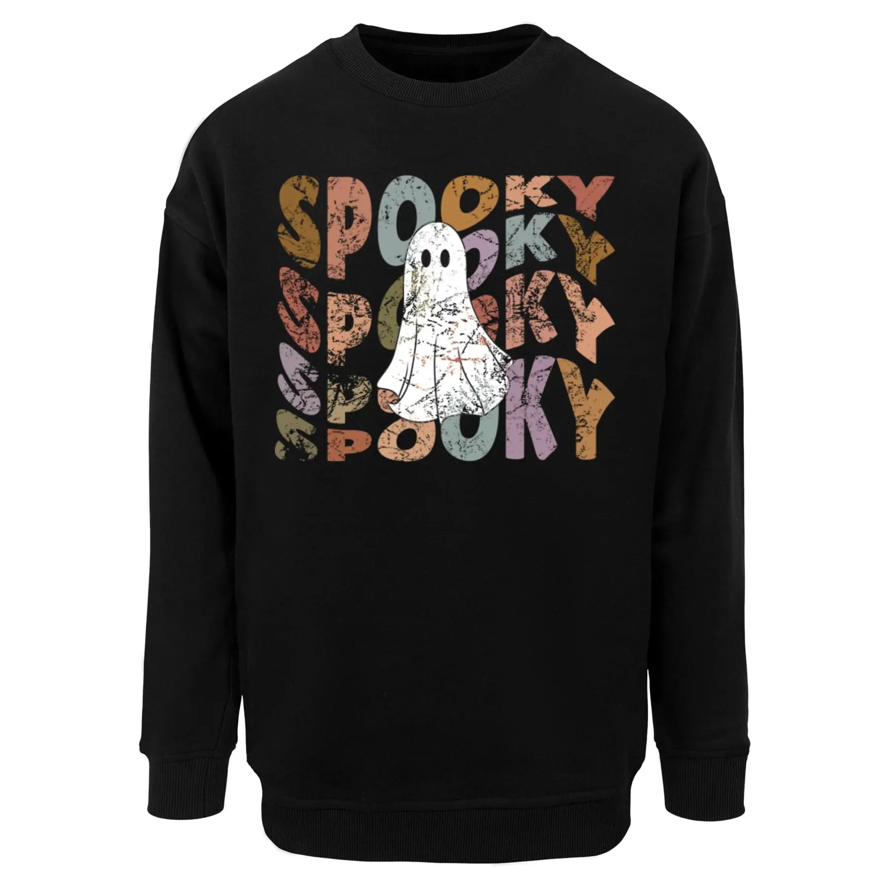Merchcode Unisex Noir Sweatshirt Halloween - Spooky Ghost