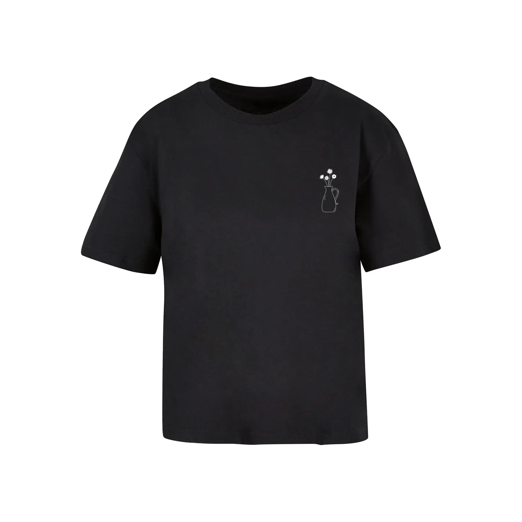 Damen T-Shirt Merchcode Vase And Flowers