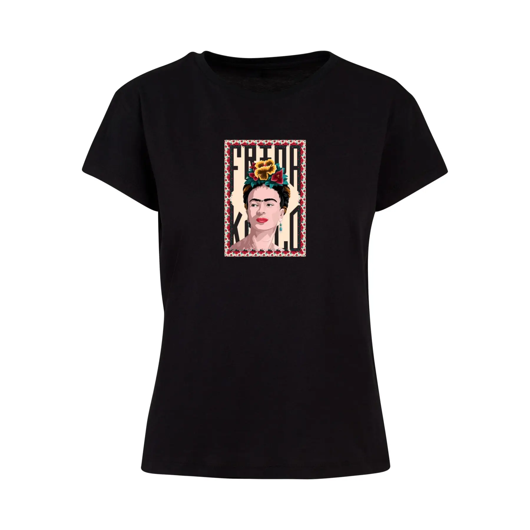 Merchcode Women's Noir T-Shirt Frida Kahlo - Frame One Box