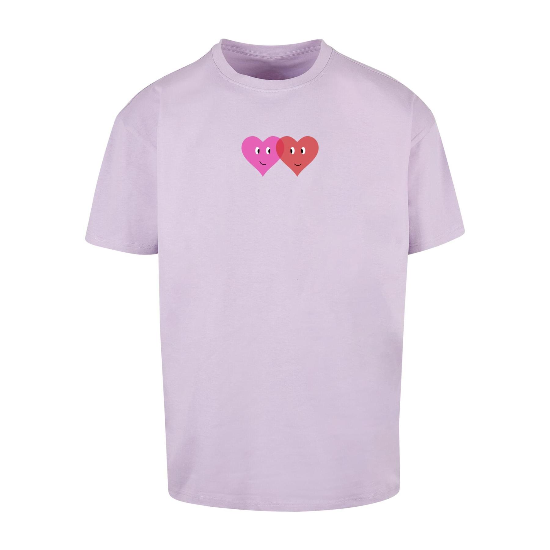 4069389250105 - Oversized T-Shirt Hugs & Love Two Hearts