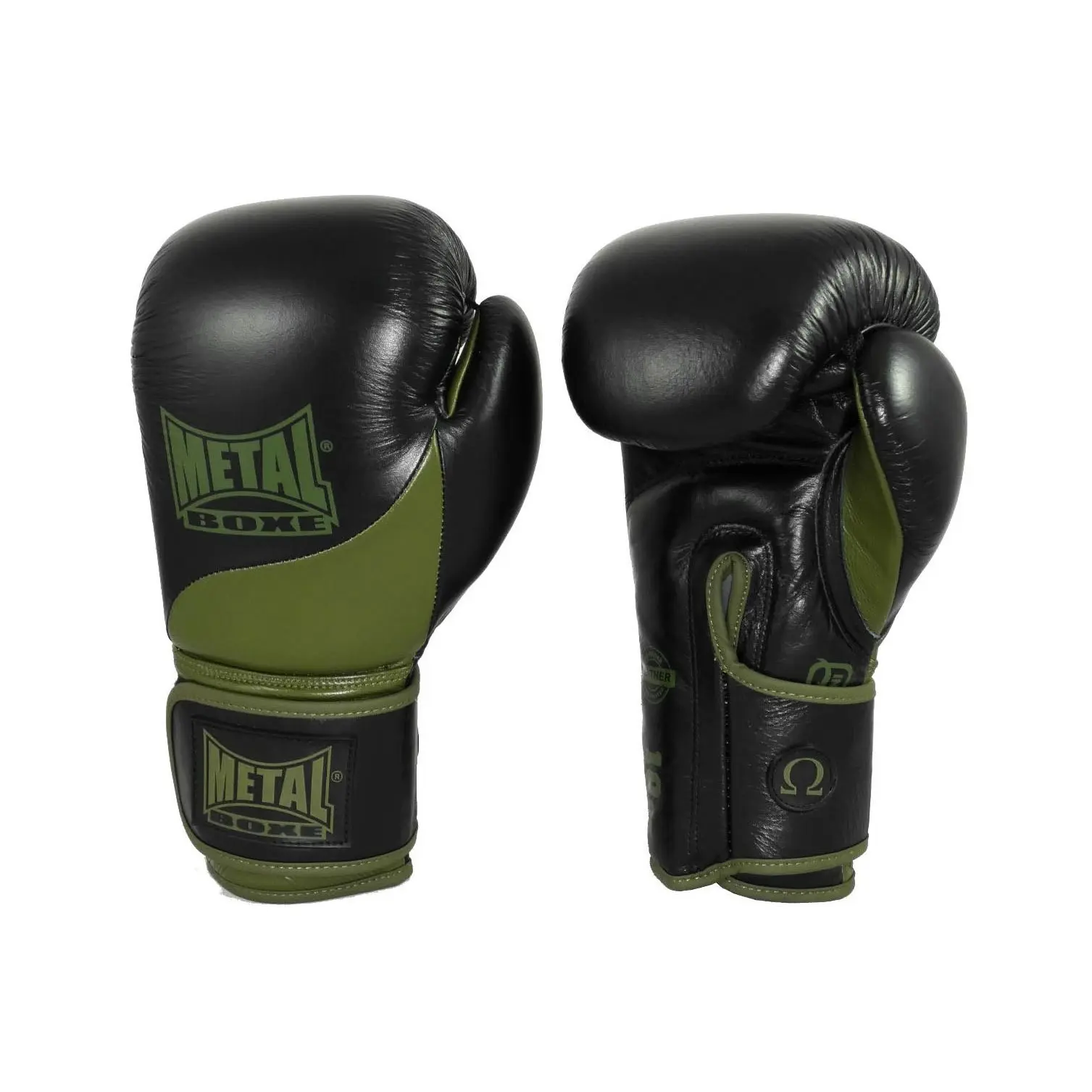 Boxhandschuhe aus Leder Metal Boxe Omega