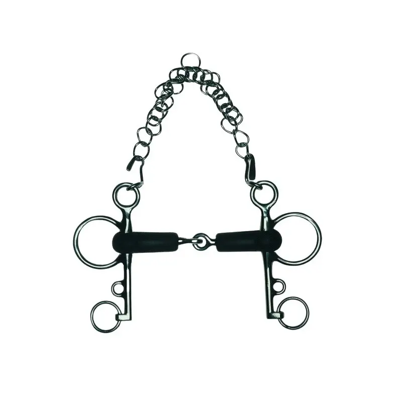 Comparer les prix de Mors pelham pour cheval caoutchouc brisé Metalab