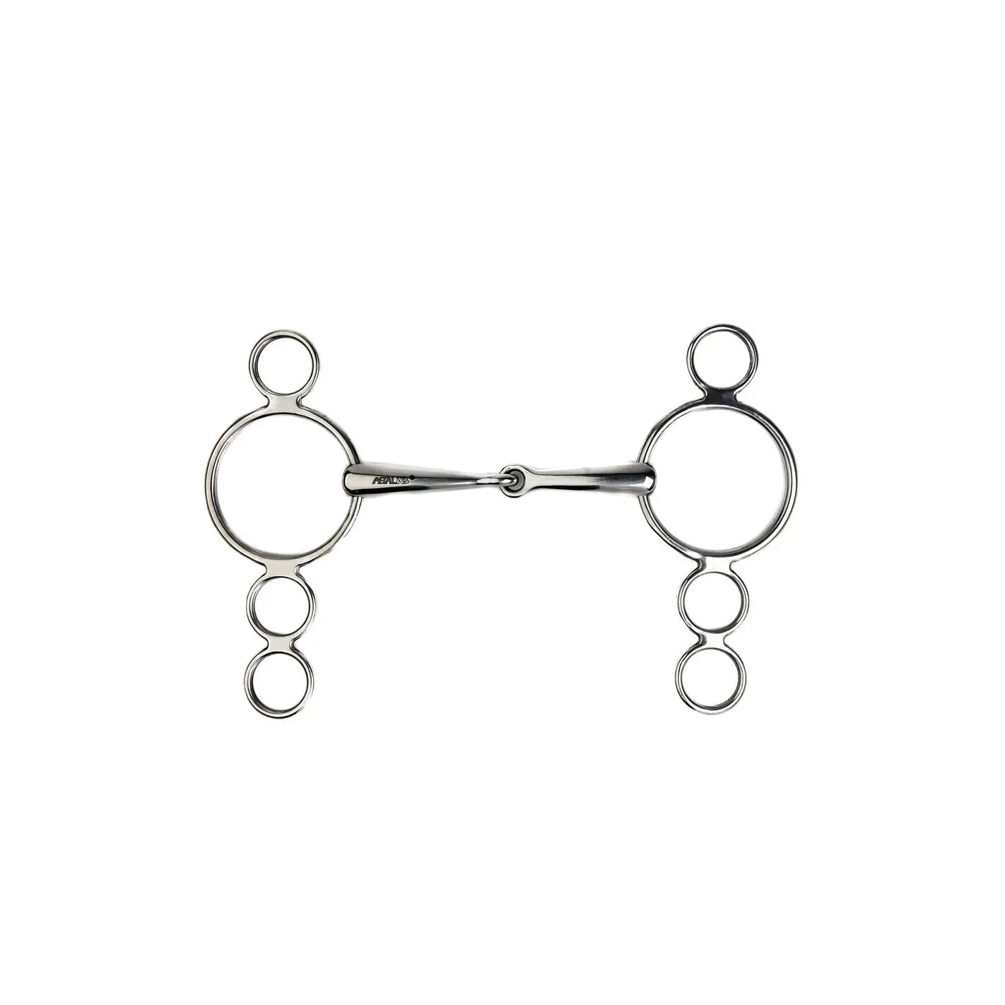 Mors 3 ou 4 anneaux pour cheval réglable Metalab