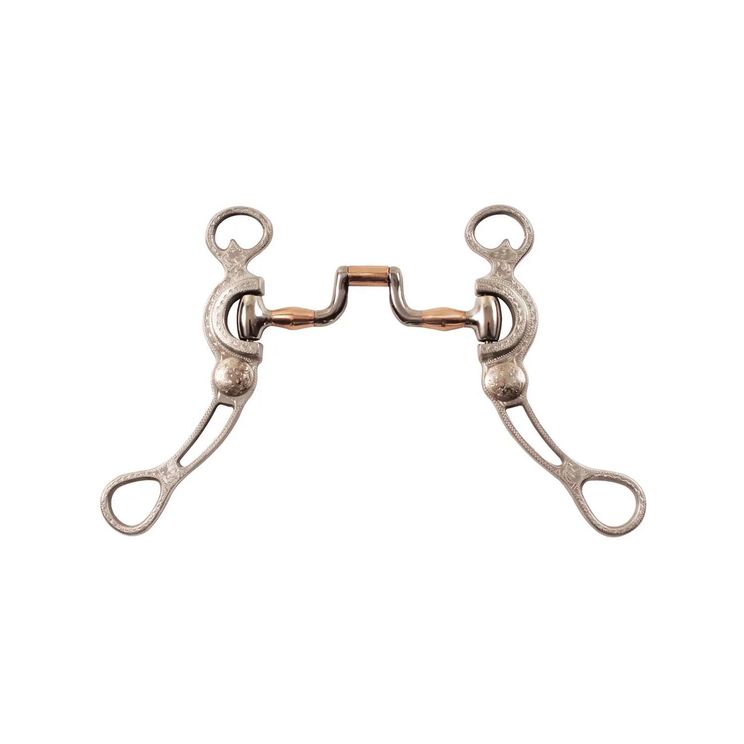 Metalab Argenté Western Snaffle Bit For Horses In Aluminum With Copper Cheeks Fg