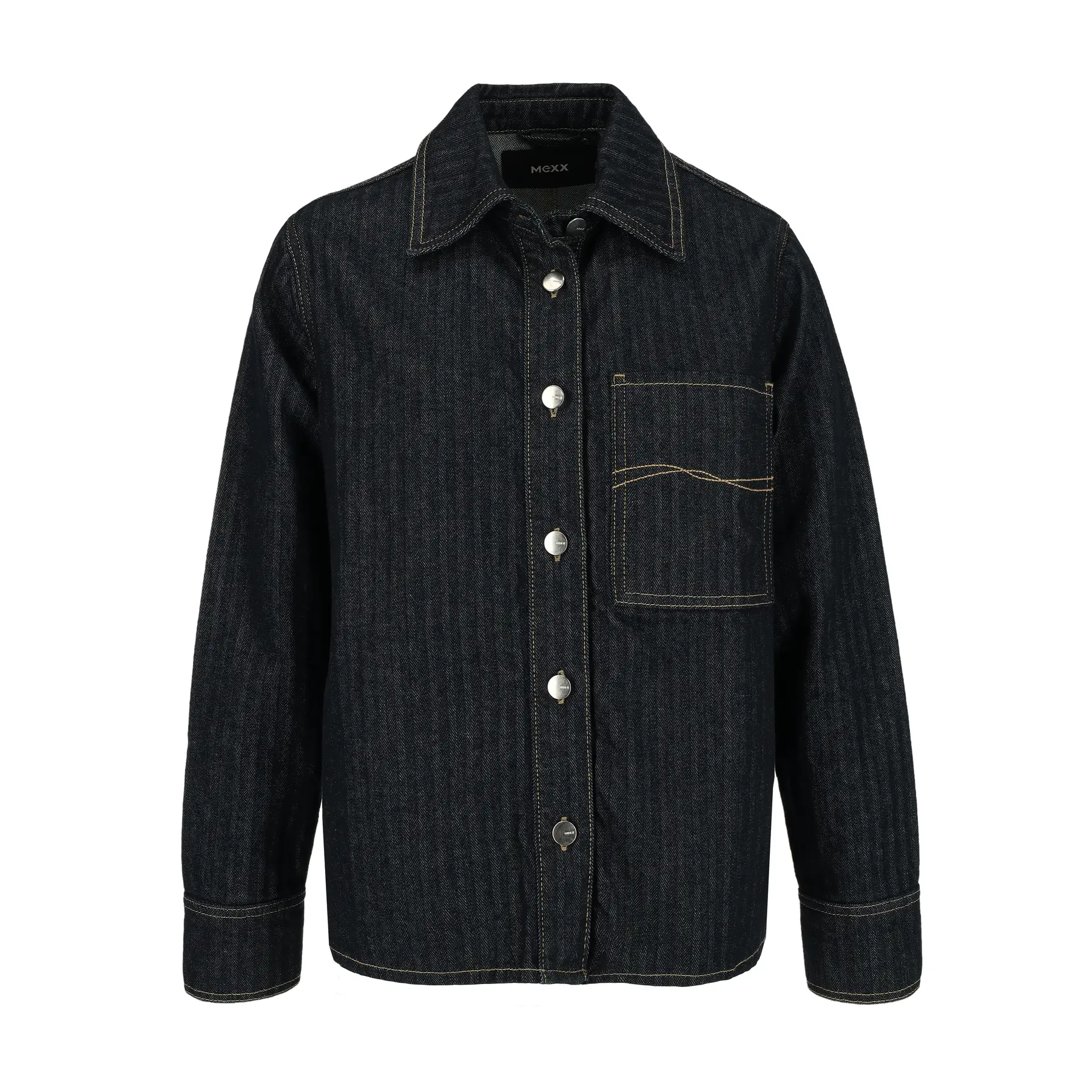 Damen Quadrat-Jeansjacke mit Wellenmuster Mexx